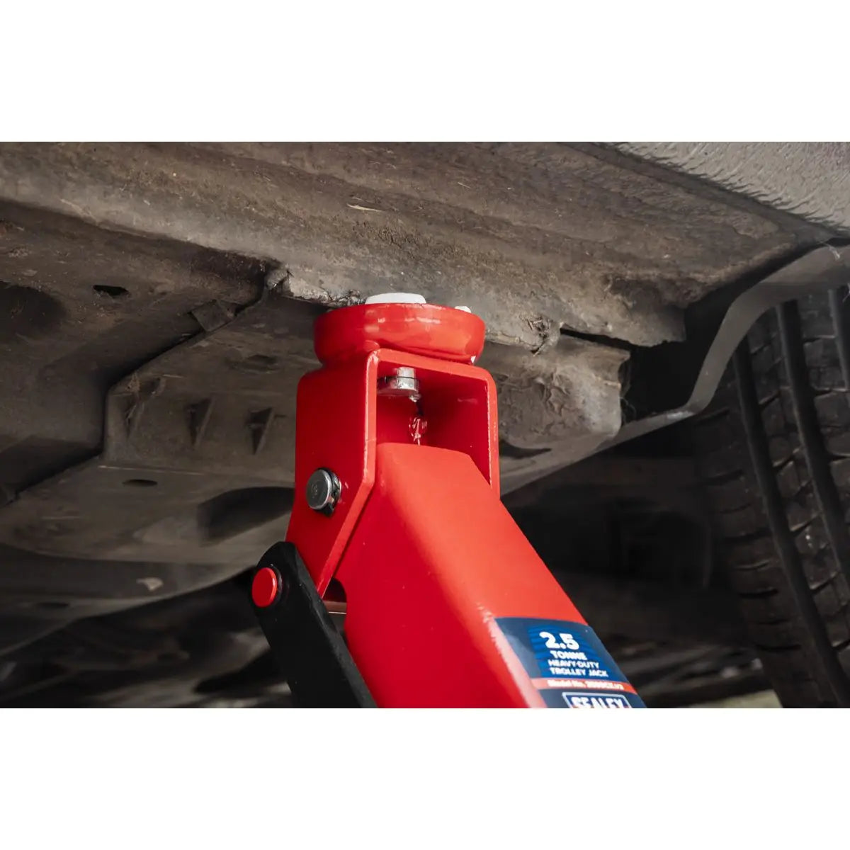 Sealey Heavy-Duty Trolley Jack 2.5 Tonne White Rose Tools