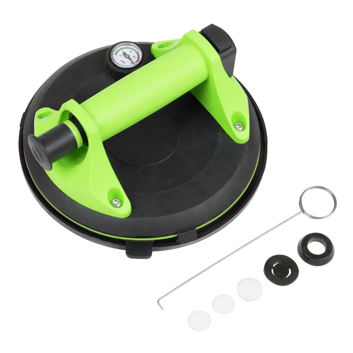 Sealey Heavy Lift Suction Cup with Vacuum Grip Pressure Gauge White Rose Tools