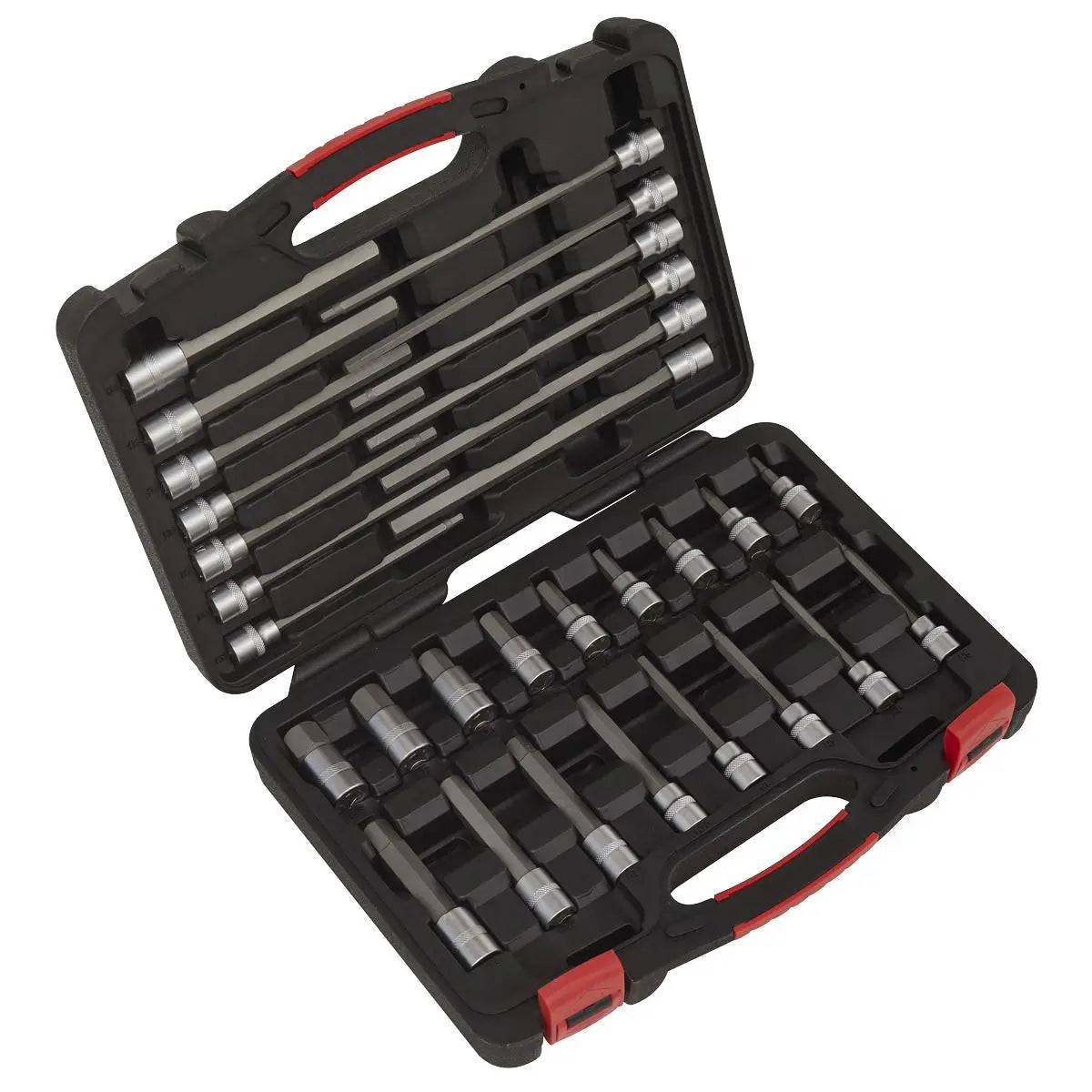 Sealey Hex Socket Bit Set 30 Piece 3/8" Drive Metric 5-19mm Premier