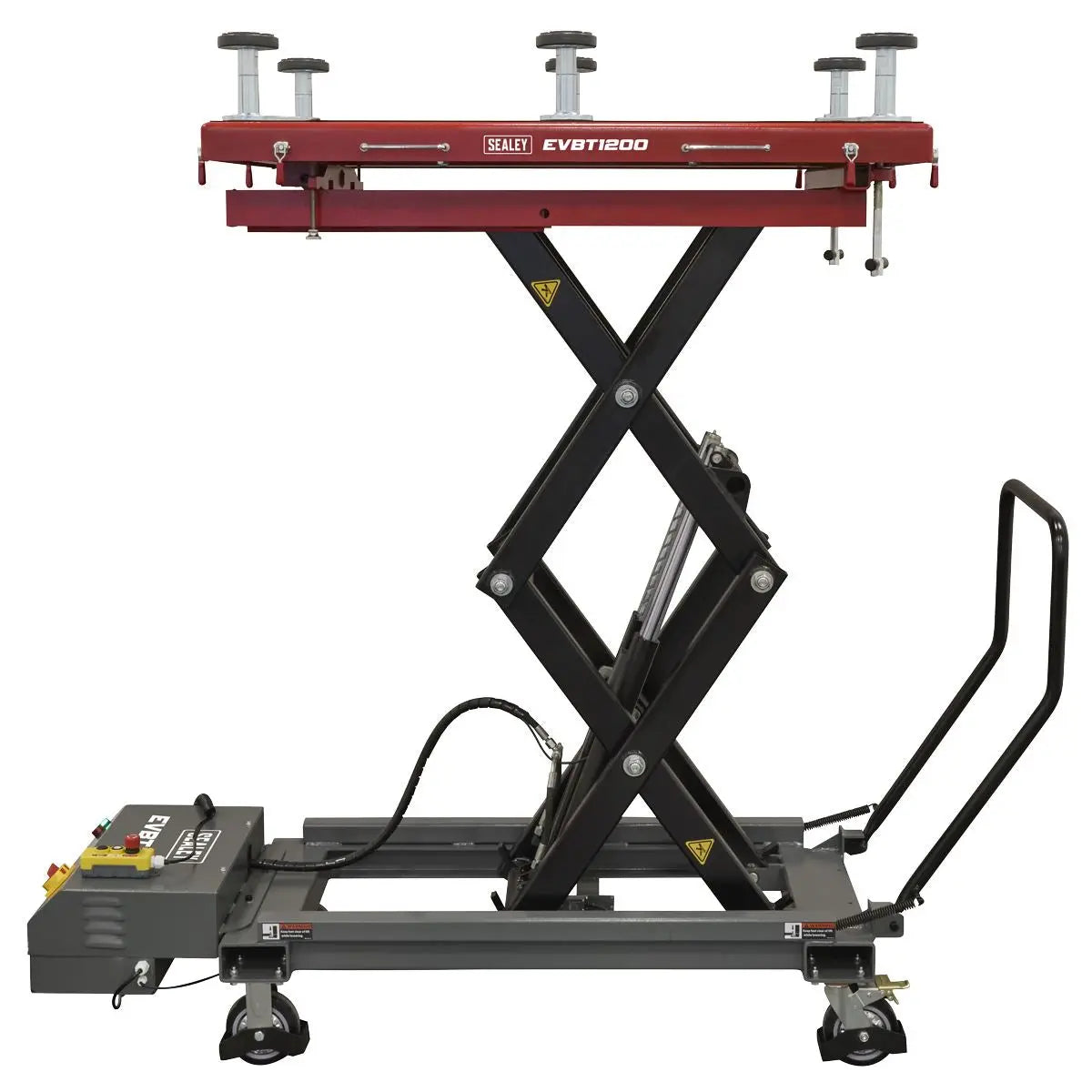Sealey High Lift EV Battery Lift/Hydraulic Platform Truck 1200kg Capacity White Rose Tools