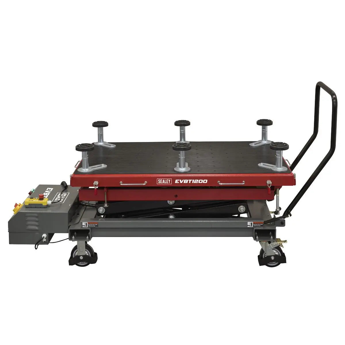 Sealey High Lift EV Battery Lift/Hydraulic Platform Truck 1200kg Capacity White Rose Tools