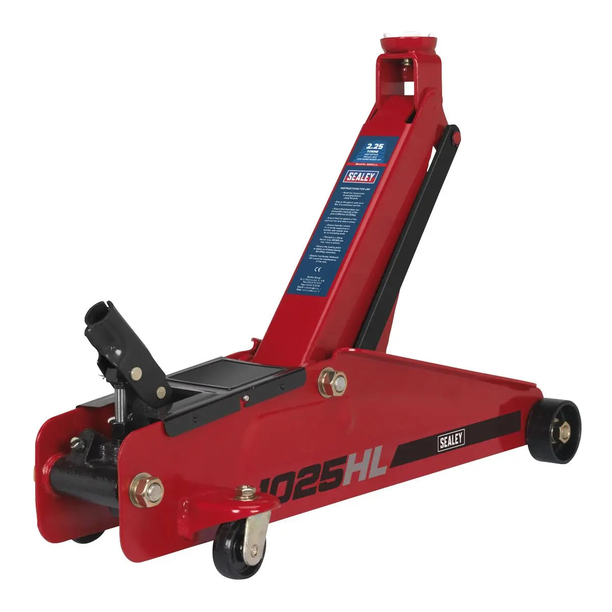 Sealey High Lift SUV Trolley Jack with Super Rocket Lift 2.25 Tonne  White Rose Tools