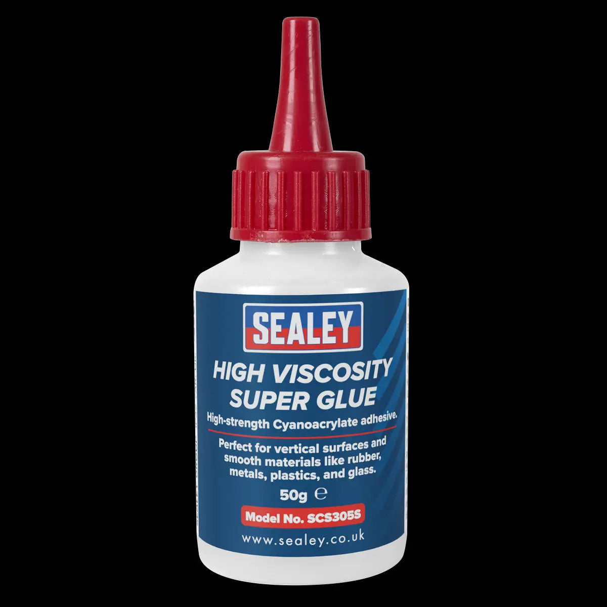 Sealey High Viscosity Super Glue - Cyanoacrylate Adhesive, Fast-Bonding Formula - 25pcs - 50g - Clear White Rose Tools