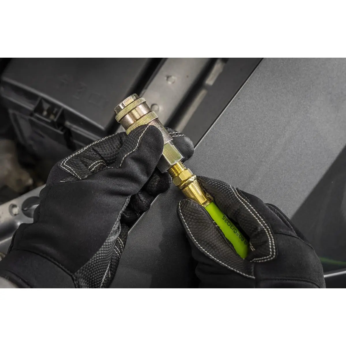 Sealey High-Visibility Hybrid Air Hose with 1/4"BSP Unions 10m x 8mm White Rose Tools