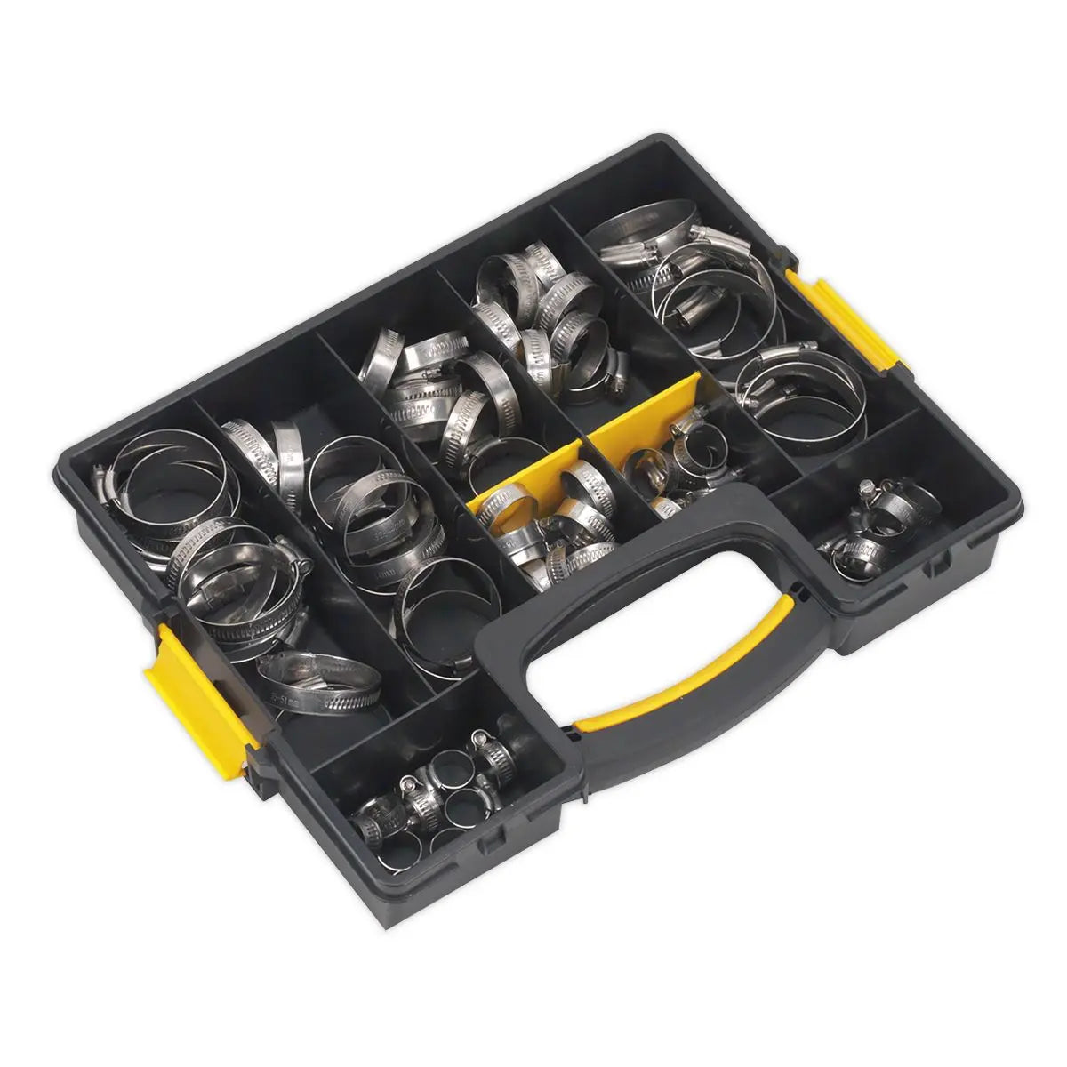 Sealey Hose Clip Assortment 90pc Stainless Steel Ø10-57mm