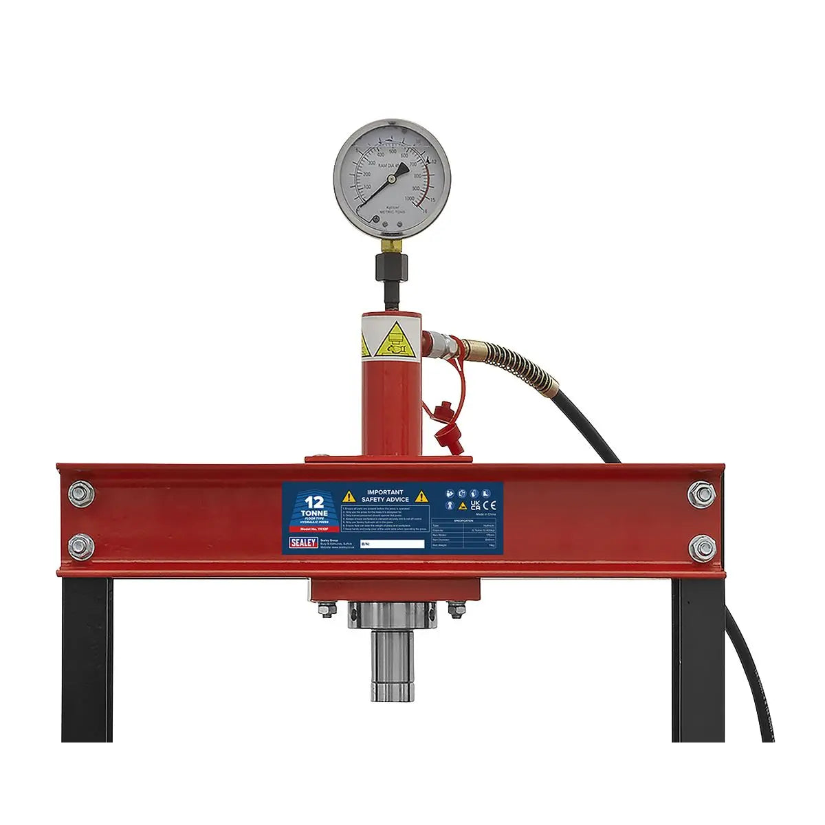 Sealey Hydraulic Floor Type Press 12 Tonne  White Rose Tools