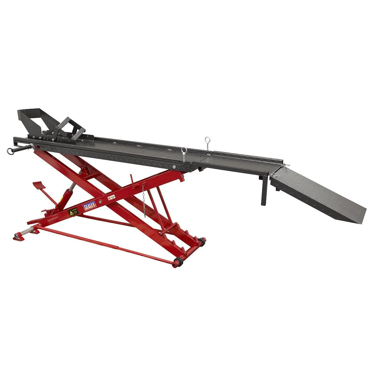 Sealey Hydraulic Motorcycle Lift 450kg Capacity White Rose Tools