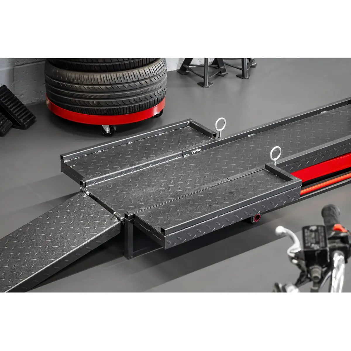 Sealey Hydraulic Motorcycle Lift 450kg Capacity White Rose Tools