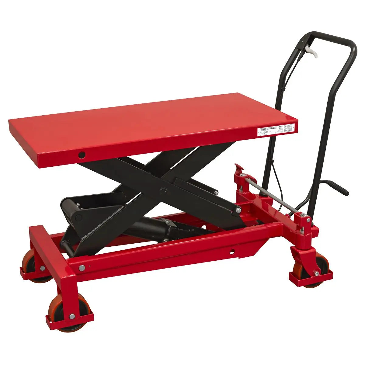 Sealey Hydraulic Scissor Lift Platform Table 1000kg White Rose Tools