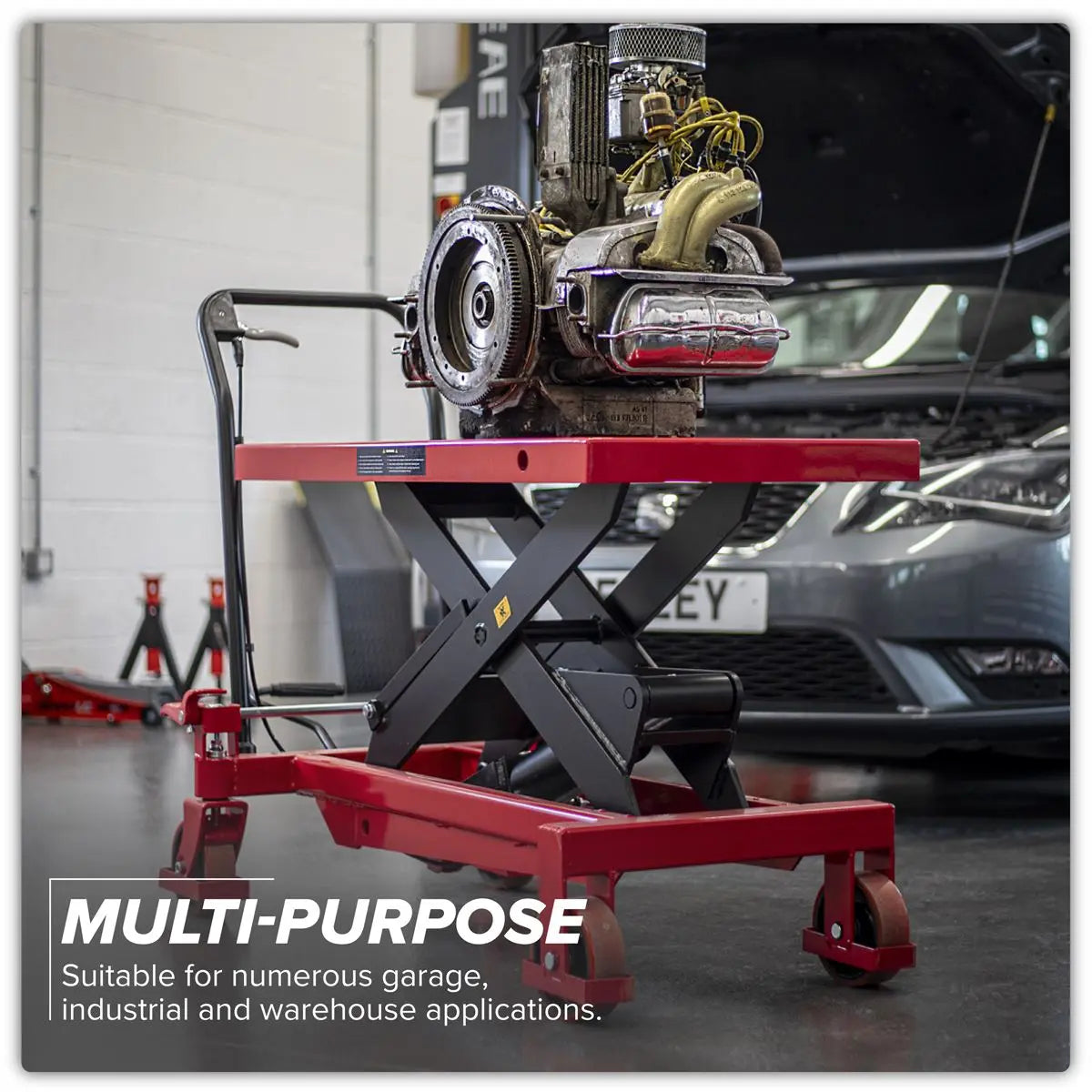 Sealey Hydraulic Scissor Lift Platform Table 1000kg White Rose Tools