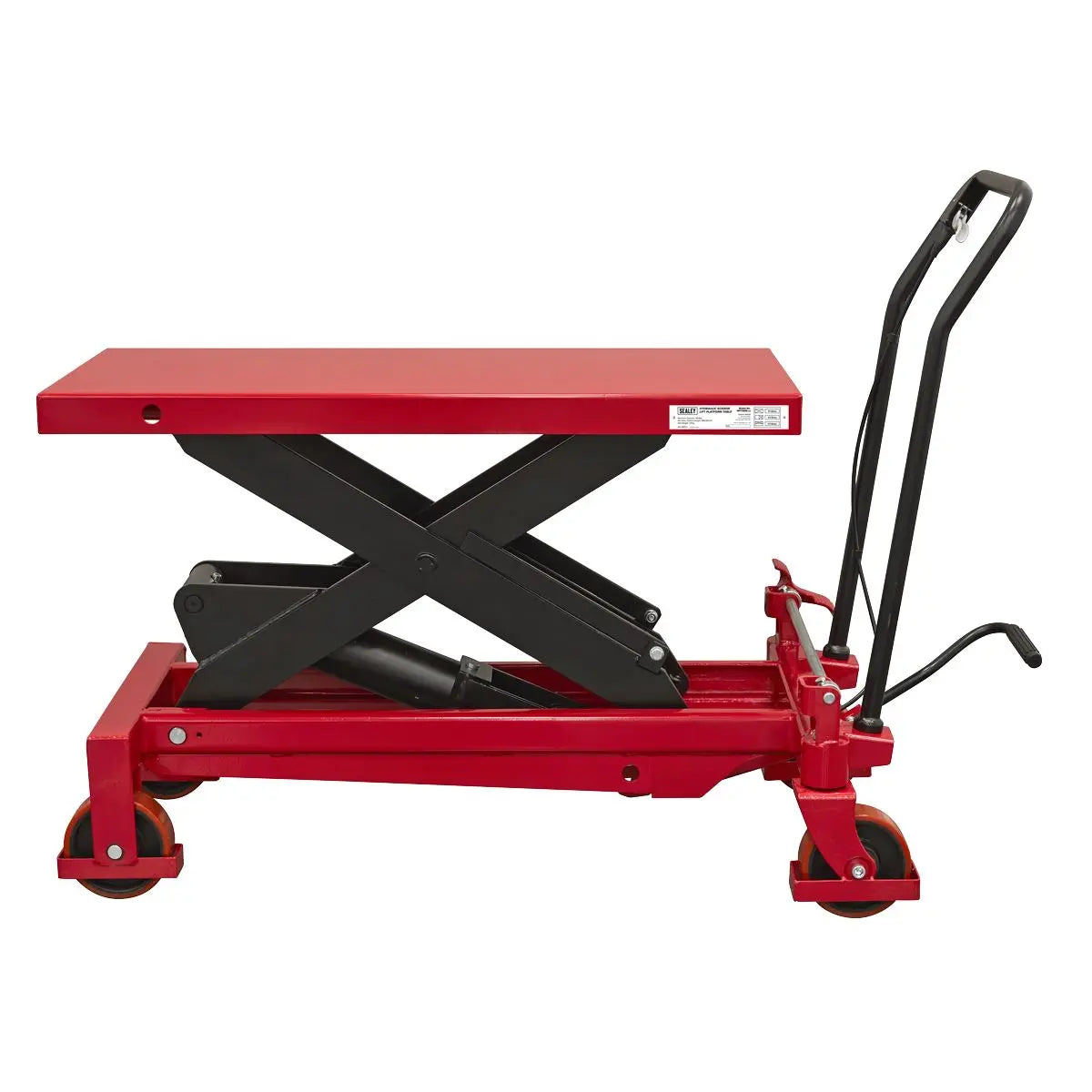 Sealey Hydraulic Scissor Lift Platform Table 1000kg White Rose Tools