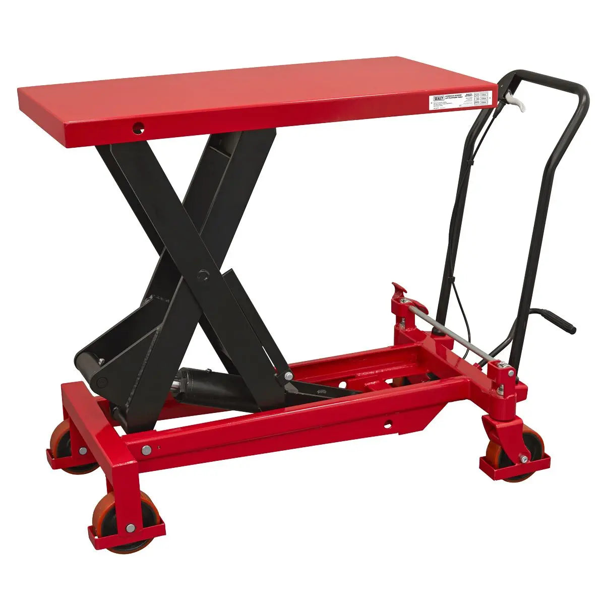 Sealey Hydraulic Scissor Lift Platform Table 1000kg White Rose Tools