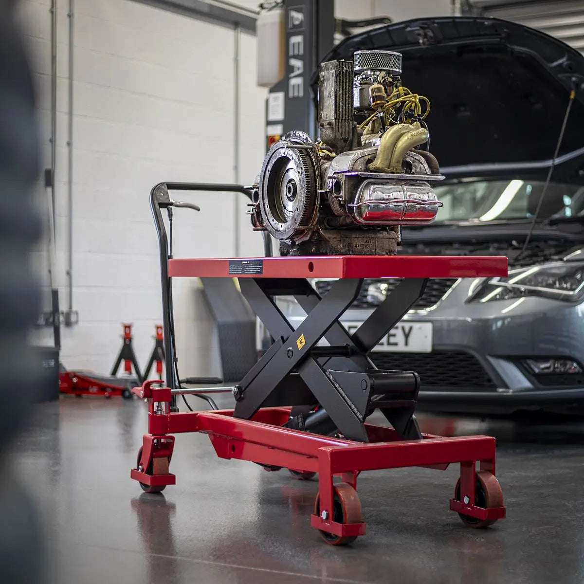 Sealey Hydraulic Scissor Lift Platform Table 1000kg White Rose Tools