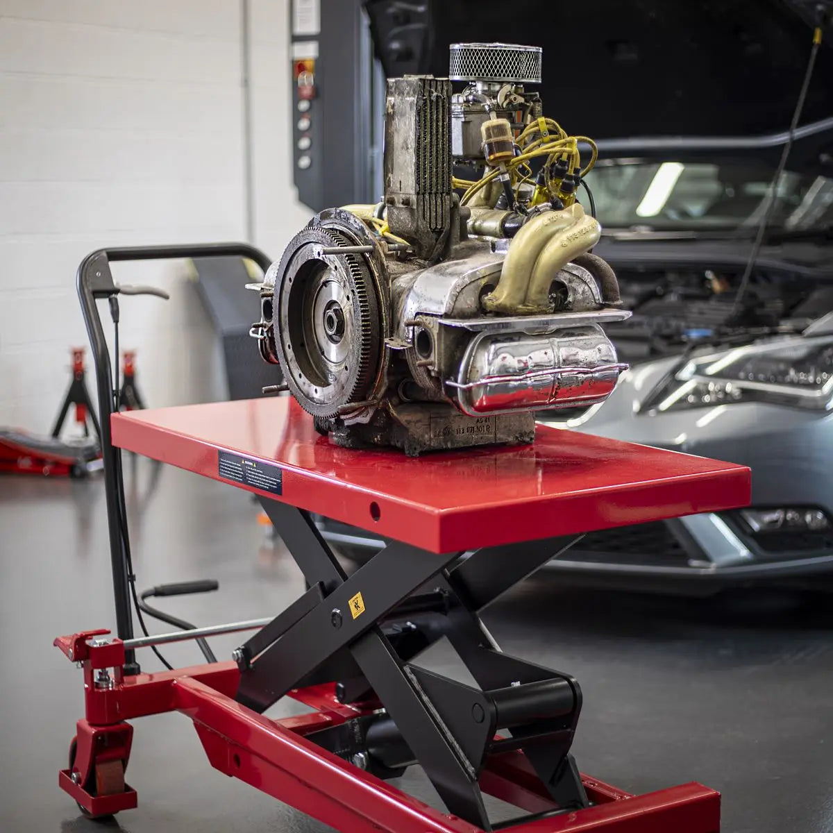 Sealey Hydraulic Scissor Lift Platform Table 1000kg White Rose Tools