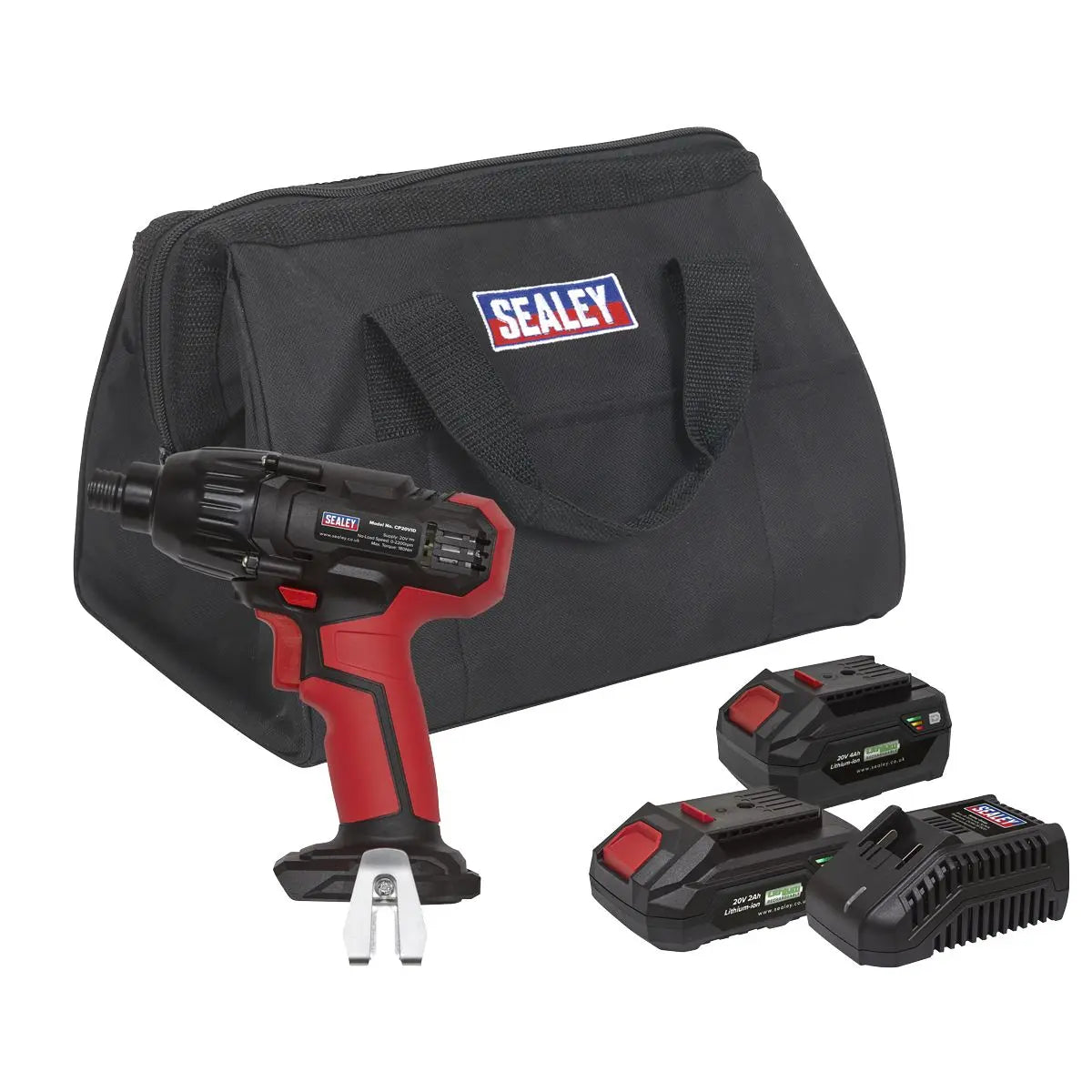 Sealey Impact Driver Kit 1/4"Hex Drive 20V SV20 Series - 2 Batteries