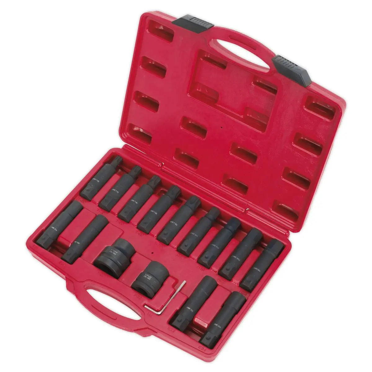 Sealey Impact Hex, TRX-Star* & TRX-Star* Female Socket Bit Set 16pc 3/4" & 1"Sq Drive