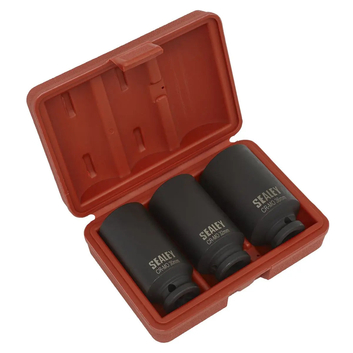 Sealey Impact Hub Nut Socket Set 3pc 12-Point 1/2"Sq Drive