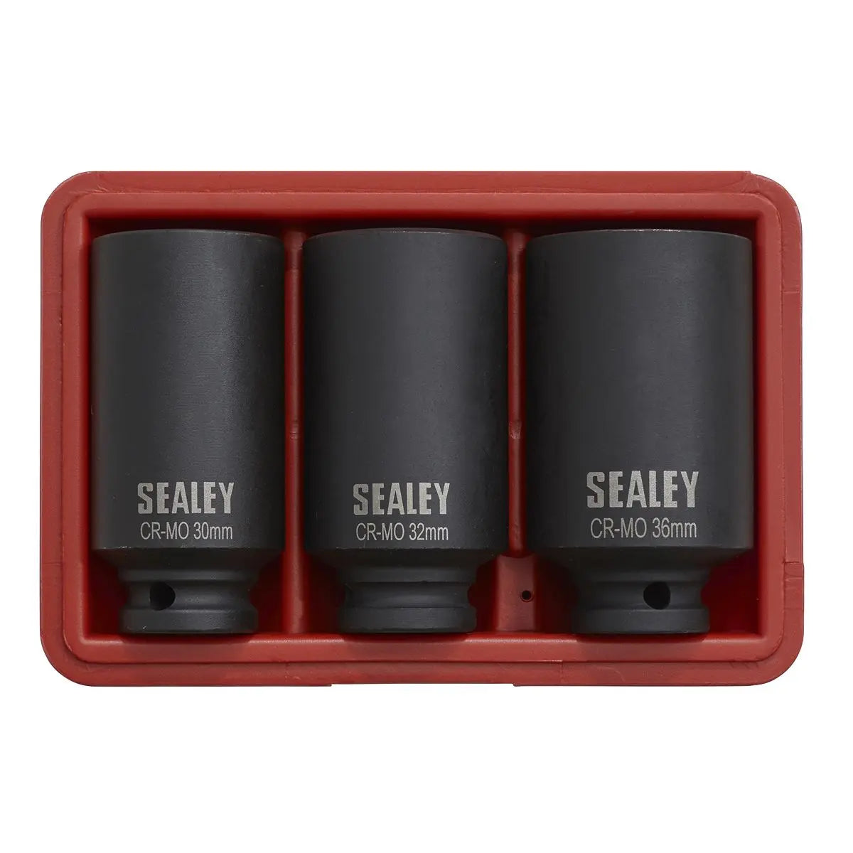 Sealey Impact Hub Nut Socket Set 3pc 12-Point 1/2"Sq Drive
