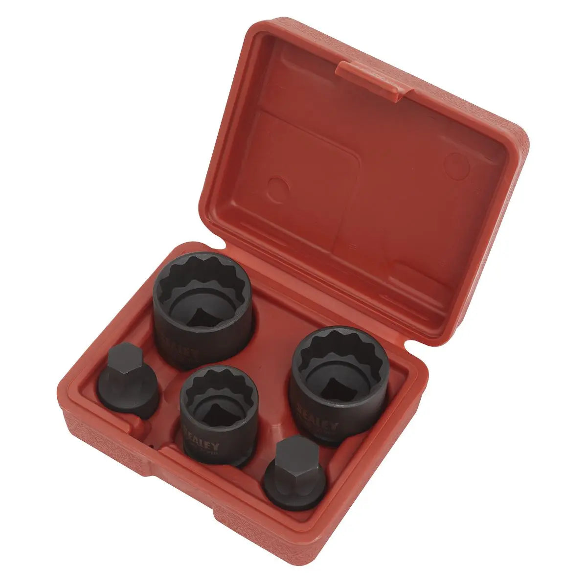 Sealey Impact Hub Socket & Socket Bit Set 5pc 12-Point 1/2"Sq Drive