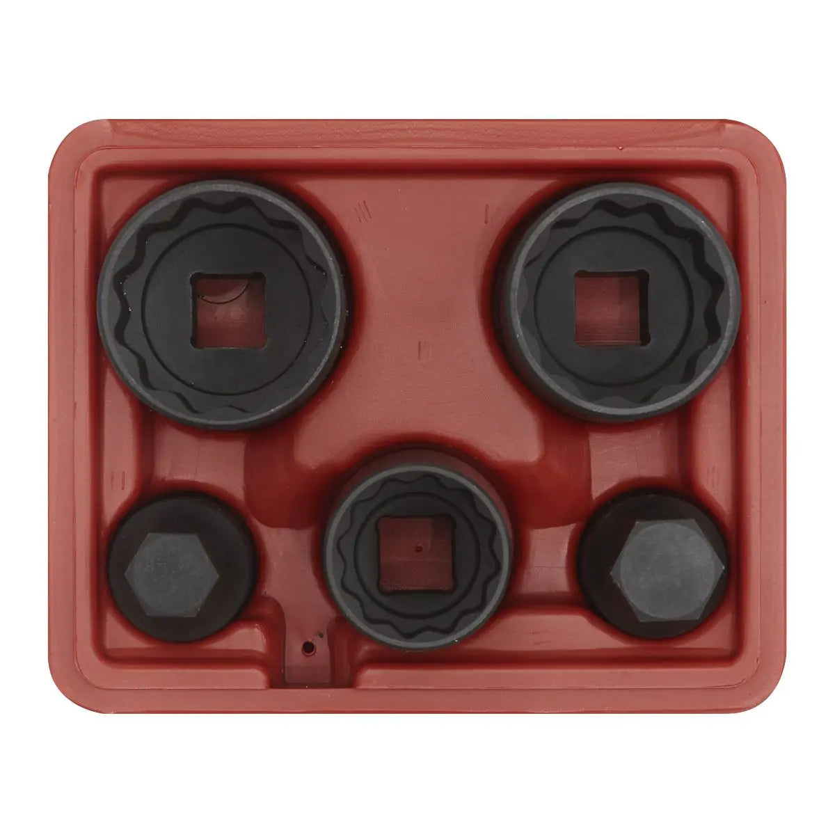 Sealey Impact Hub Socket & Socket Bit Set 5pc 12-Point 1/2"Sq Drive