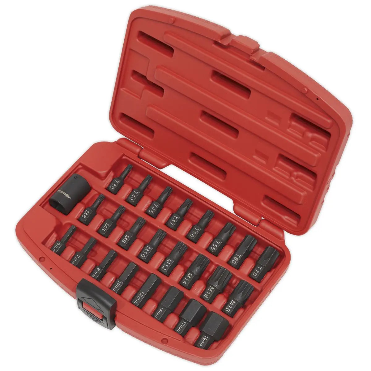 Sealey Impact Trx-Star Hex Spline Bit Set 25 Piece 1/2" Drive Premier