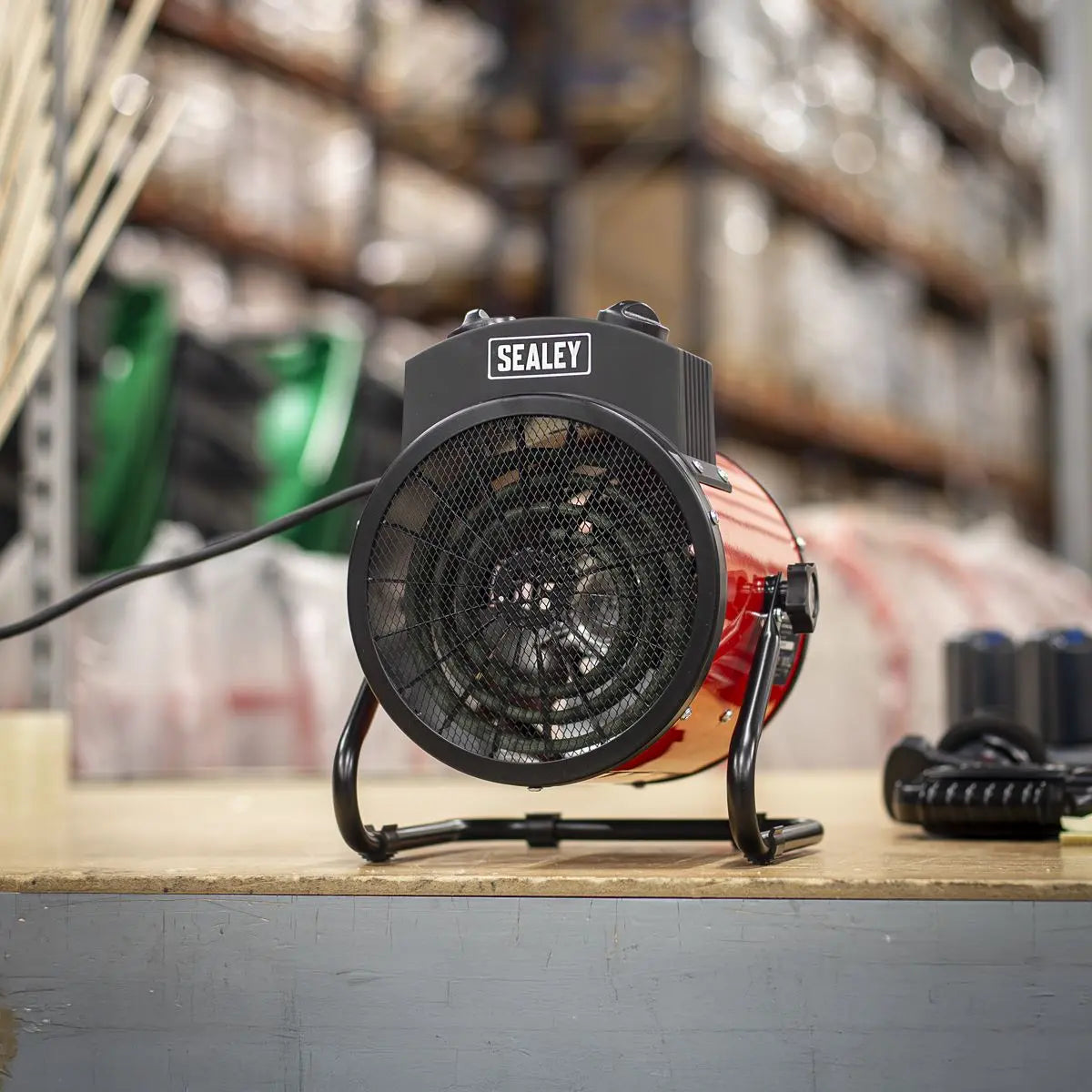Sealey Industrial Fan Heater 2000W/230V White Rose Tools