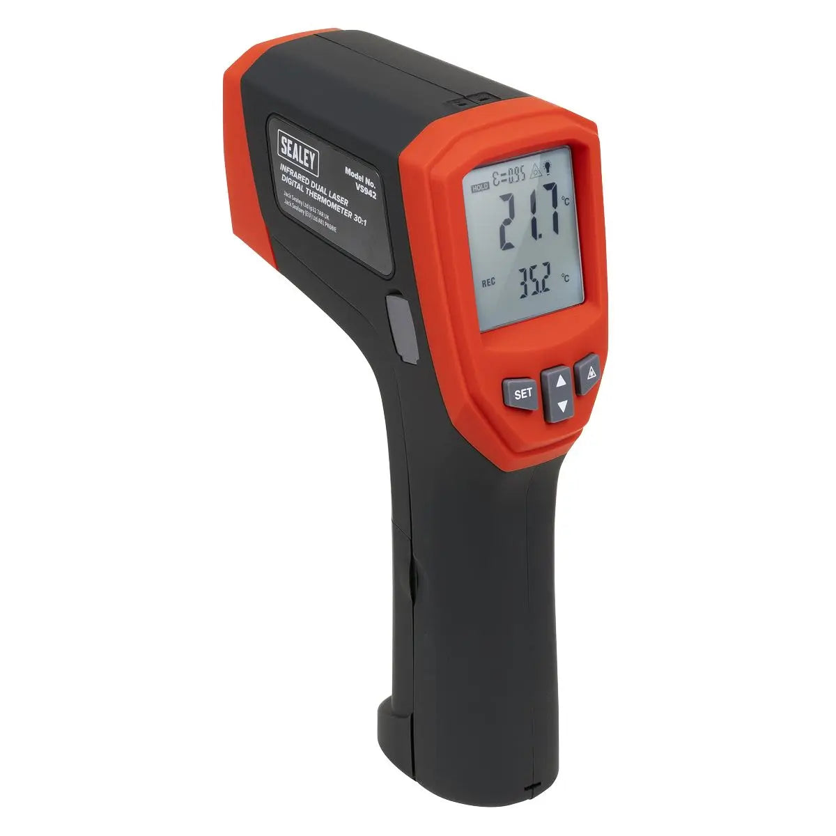 Sealey Infrared Dual Laser Digital Thermometer 30:1 White Rose Tools