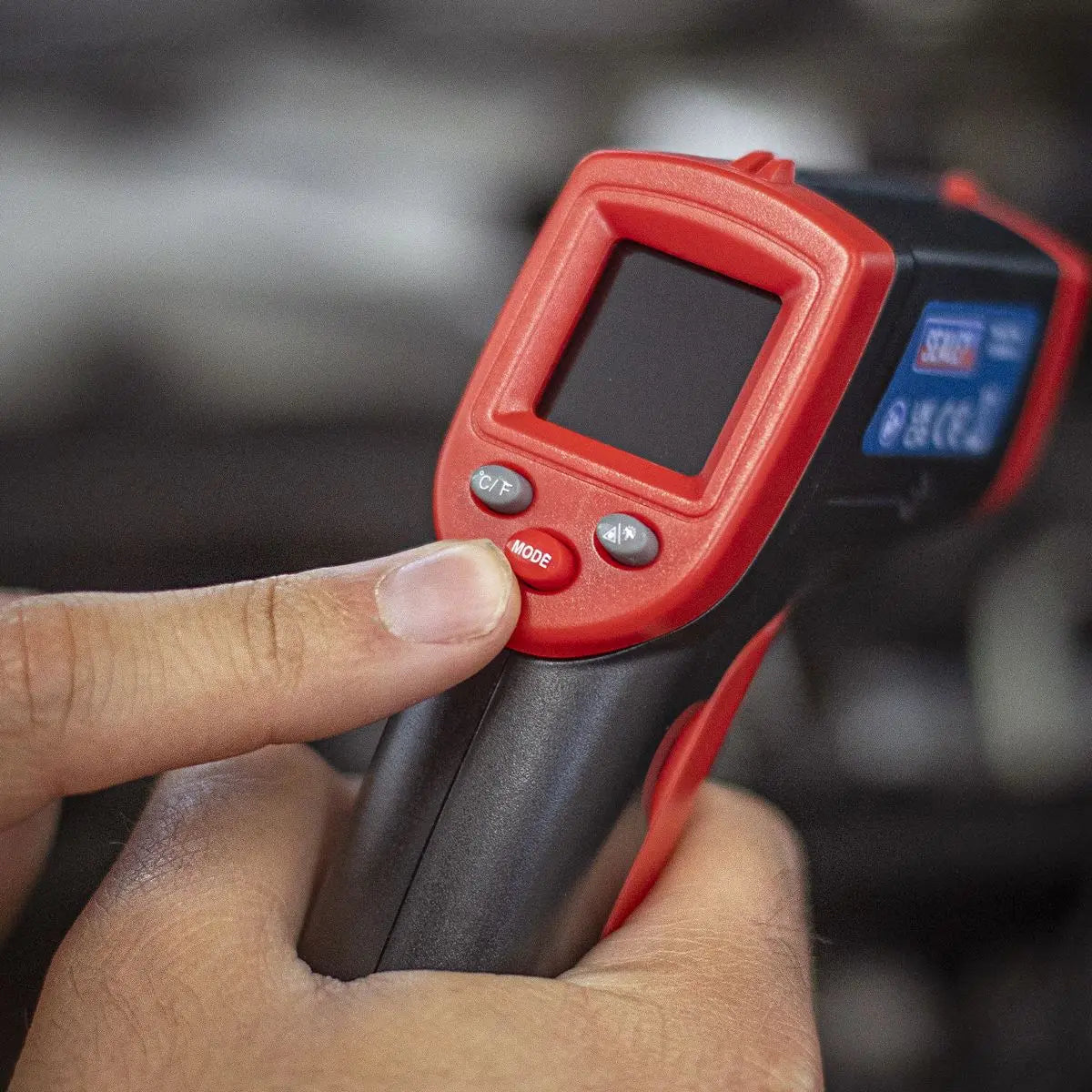 Sealey Infrared Laser Digital Thermometer 12:1 Faults Car Van White Rose Tools