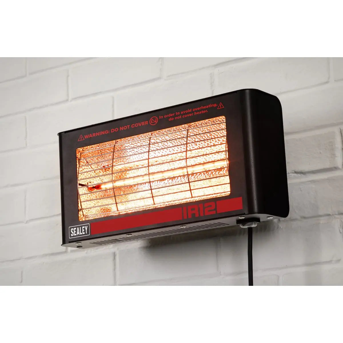 Sealey Infrared Quartz Heater - Wall Mounting 1.2W/230V  White Rose Tools