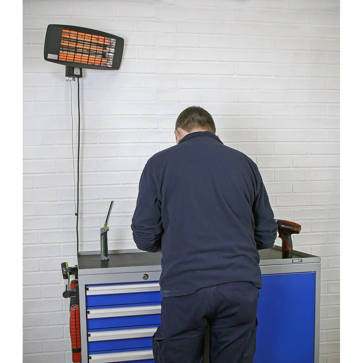 Sealey Infrared Quartz Heater - Wall Mounting 2000W/230V