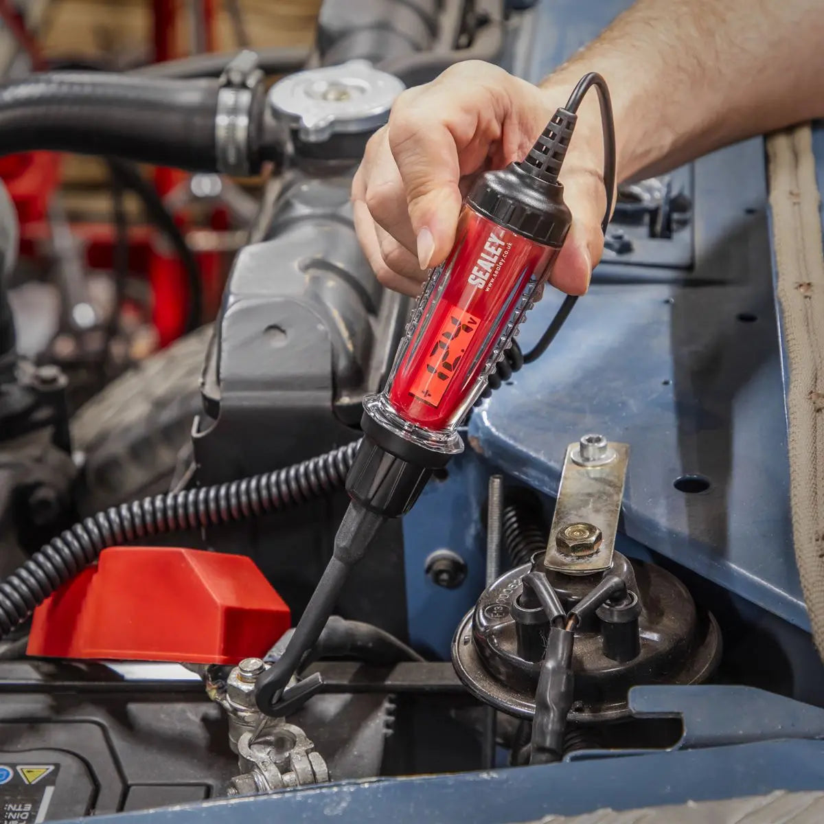 Sealey Integrated Test Light/Voltmeter 3-60V White Rose Tools