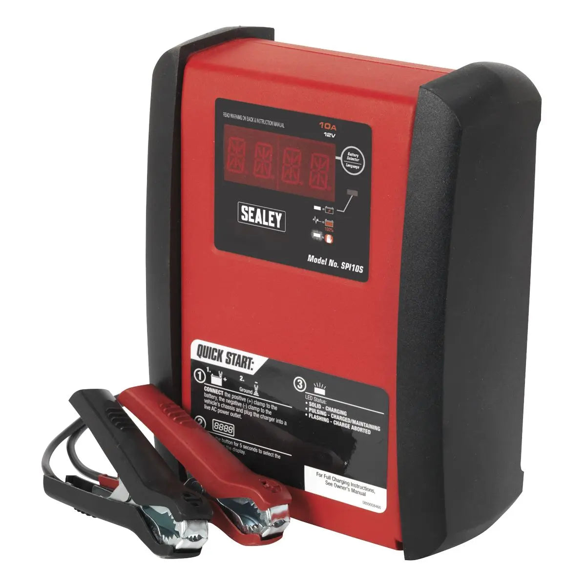 Sealey Intelligent Speed Charge Battery Charger/Maintainer 10A 12V