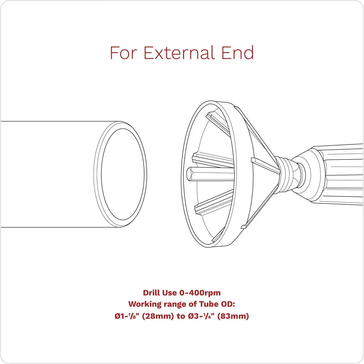 Sealey Internal & External 2-in-1 Deburring/Chamfer Tool Ø27-86mm White Rose Tools