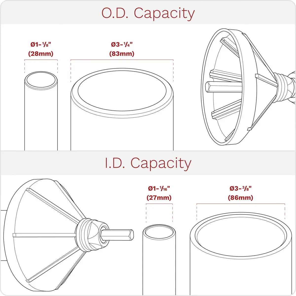 Sealey Internal & External 2-in-1 Deburring/Chamfer Tool Ø27-86mm White Rose Tools