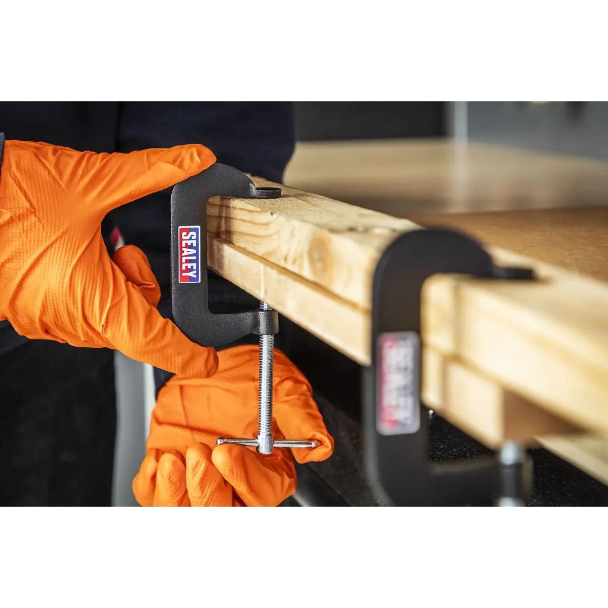 Sealey Junior C-Clamp 4pc Set - 51mm x 32mm White Rose Tools