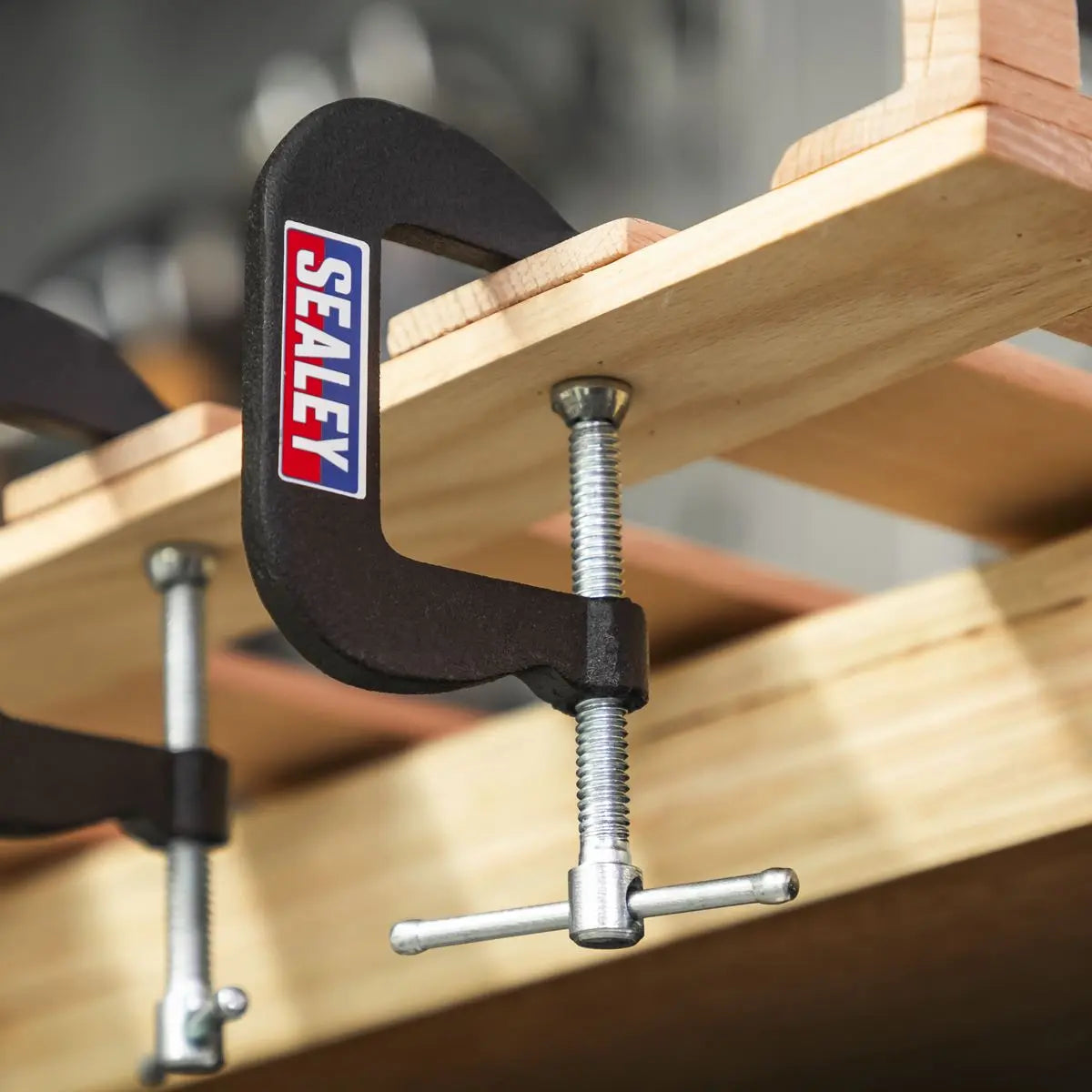 Sealey Junior C-Clamp 8pc Set - 28mm x 28mm White Rose Tools