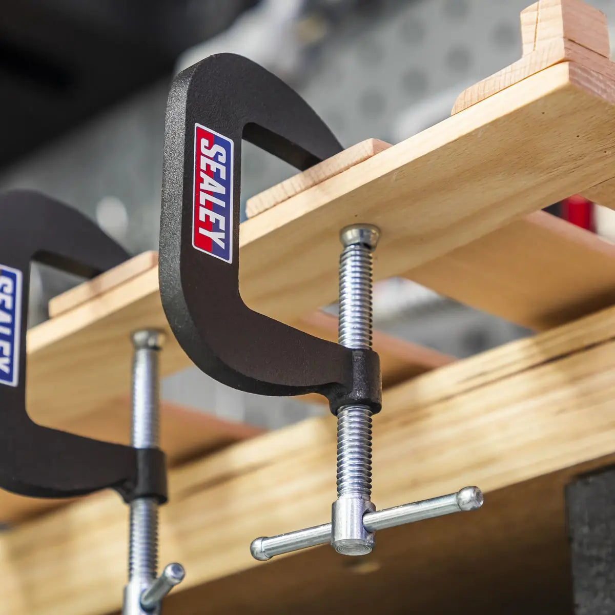 Sealey Junior C-Clamp 8pc Set - 38mm x 38mm White Rose Tools