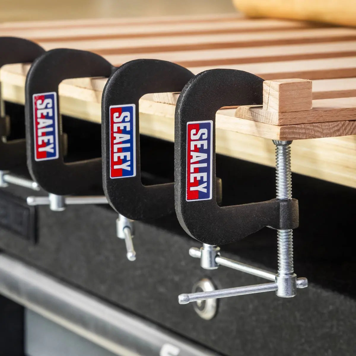 Sealey Junior C-Clamp 8pc Set - 38mm x 38mm White Rose Tools