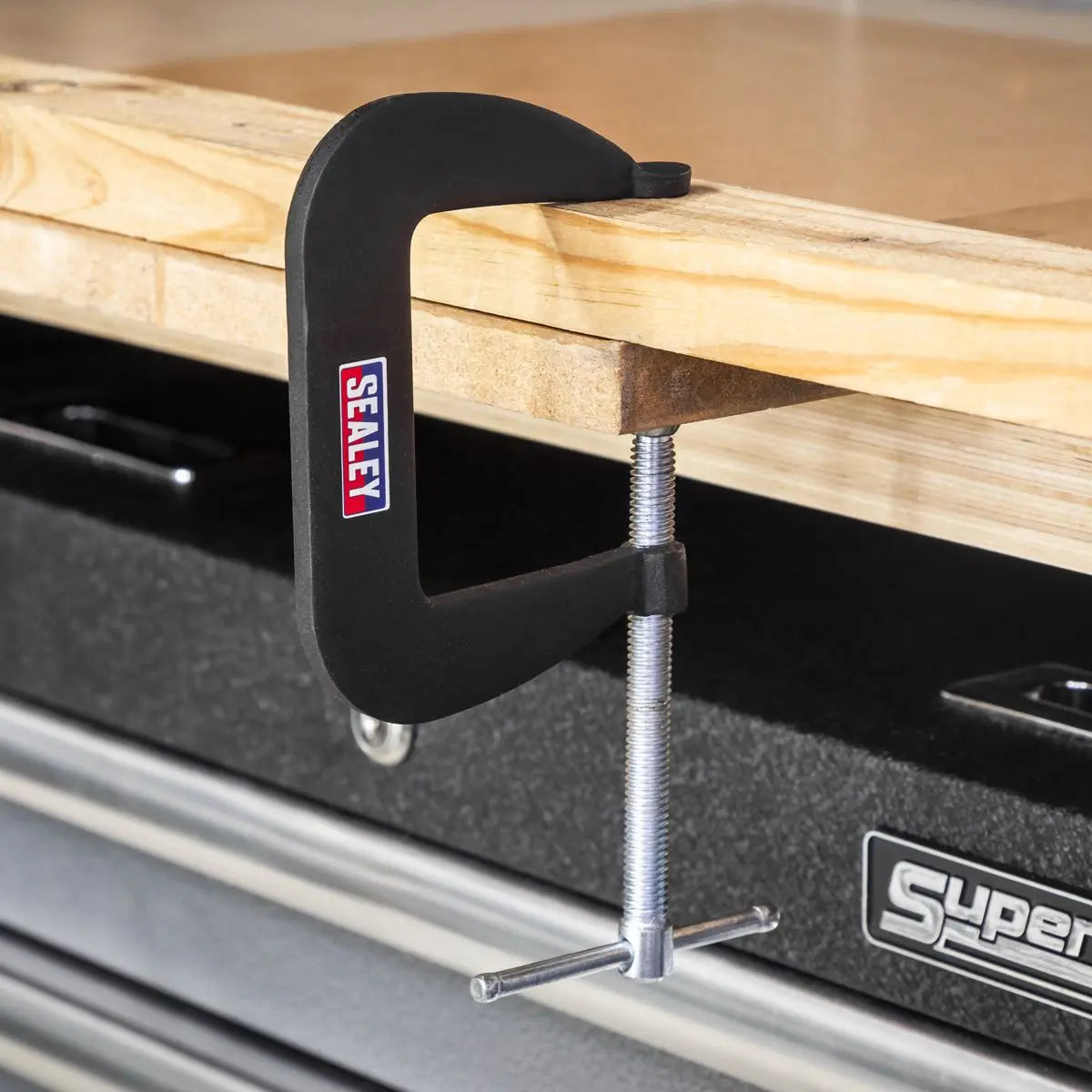 Sealey Junior C-Clamp Set 4pc - 64mm x 64mm White Rose Tools