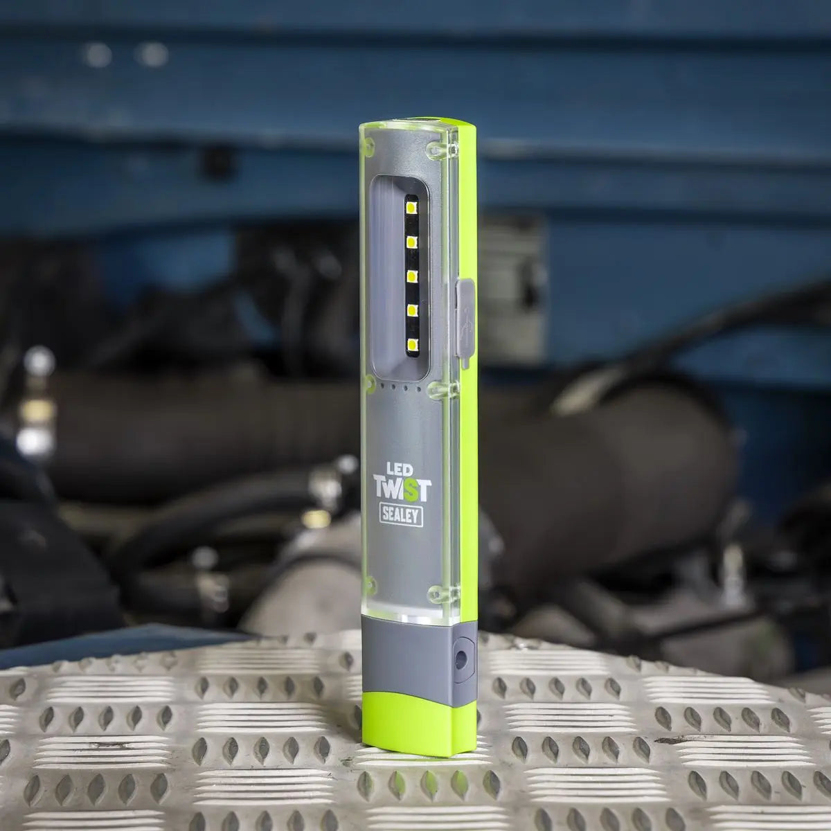 Sealey LED Twist Rechargeable Inspection Light 1W & 1W SMD White Rose Tools