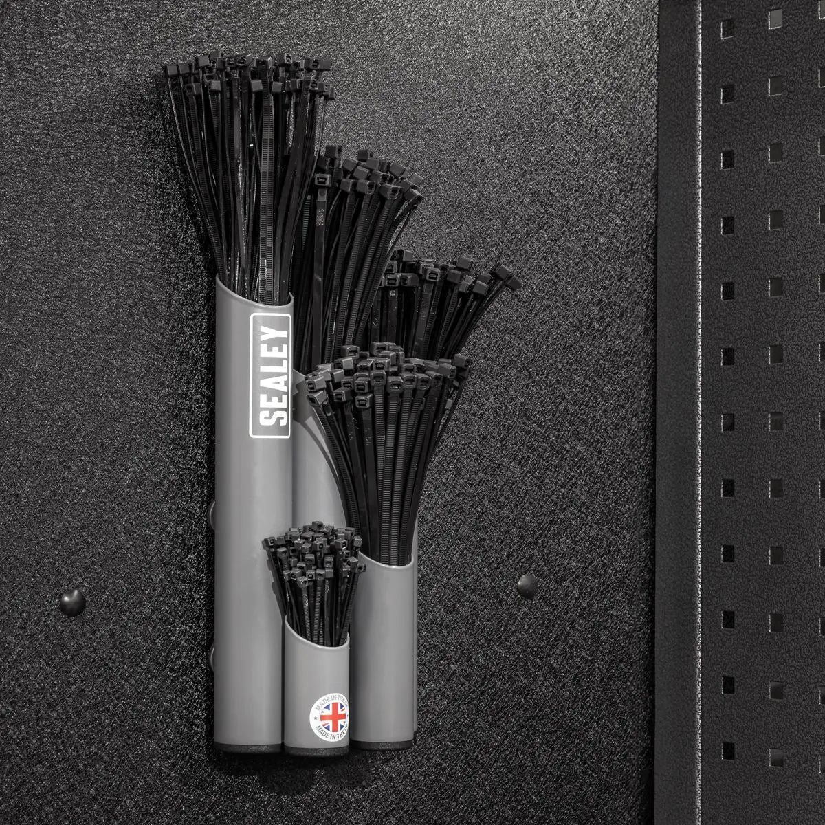 Sealey Large Magnetic Cable Tie Holder - Grey White Rose Tools