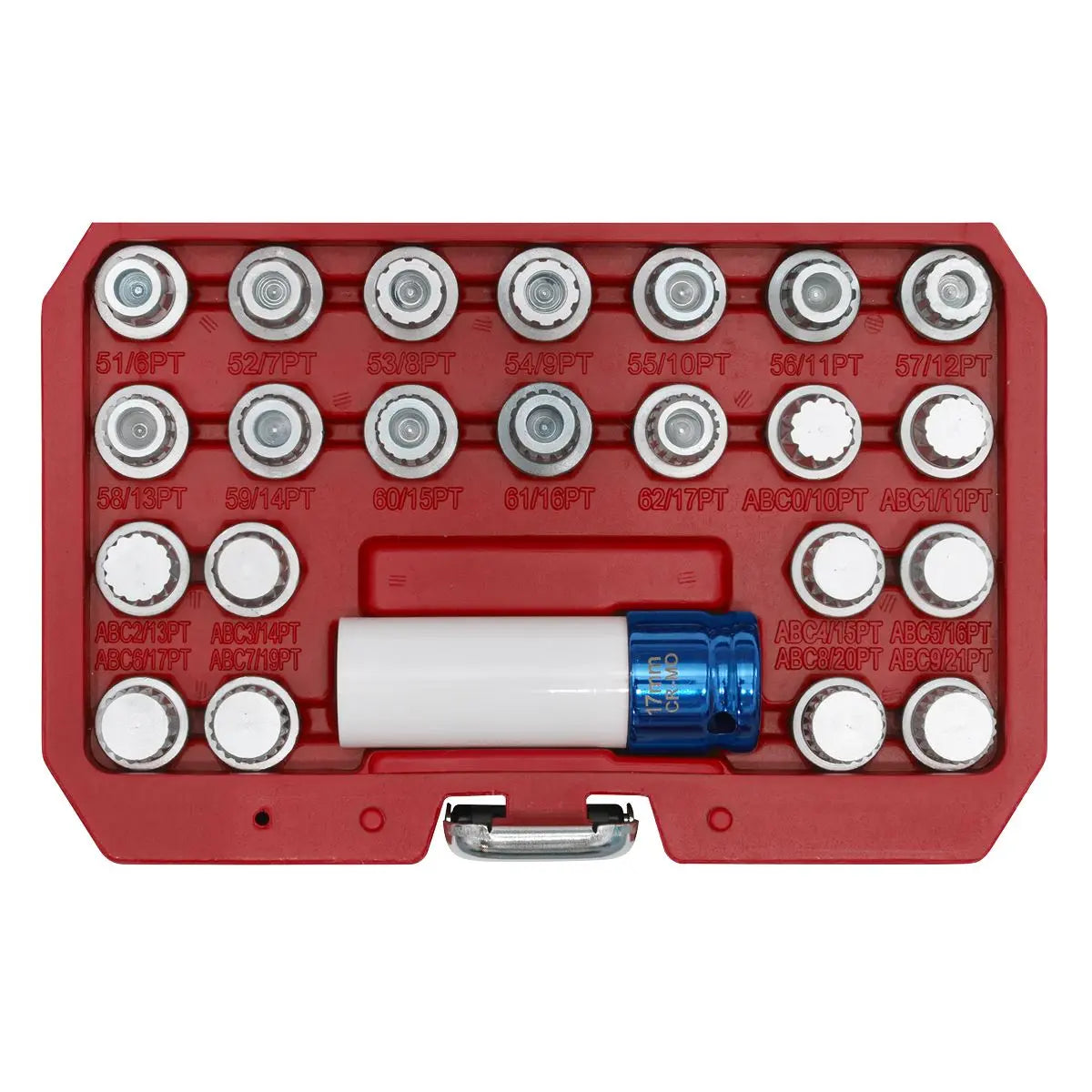 Sealey Locking Wheel Nut Key Set 23pc - VAG