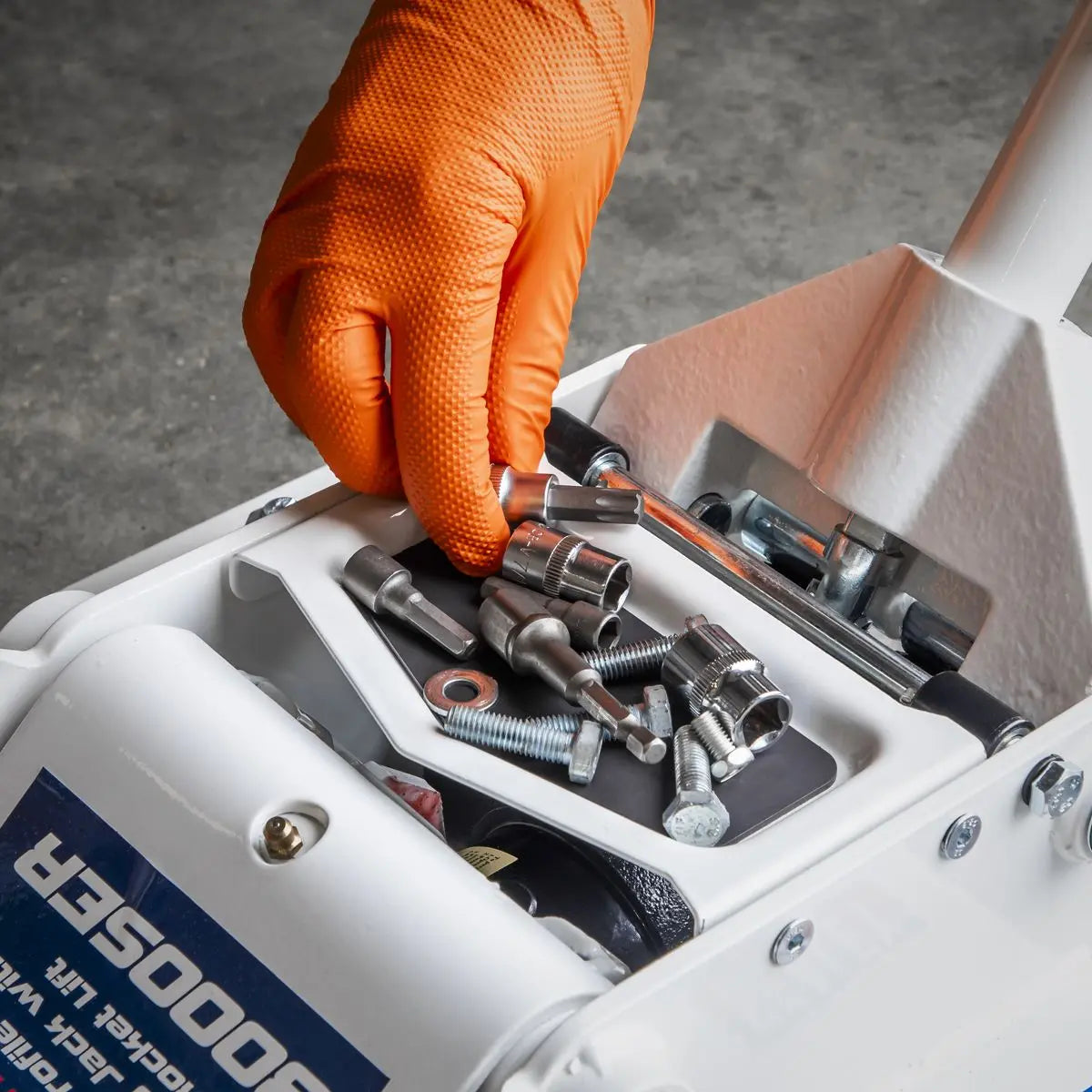 Sealey Low Profile Long Reach Trolley Jack with Rocket Lift 3 Tonne  White Rose Tools