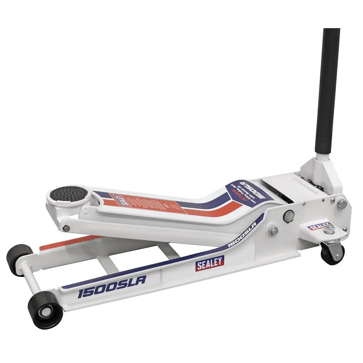 Sealey Low Profile Rocket Lift Trolley Jack 1.5 Tonne  White Rose Tools
