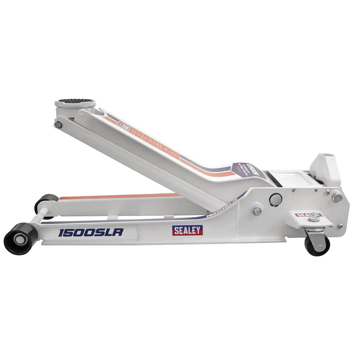 Sealey Low Profile Rocket Lift Trolley Jack 1.5 Tonne  White Rose Tools