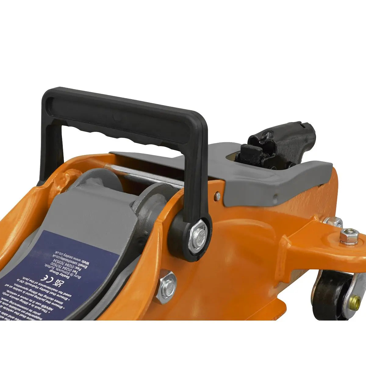 Sealey Low Profile Short Chassis Trolley Jack 2 Tonne - Orange