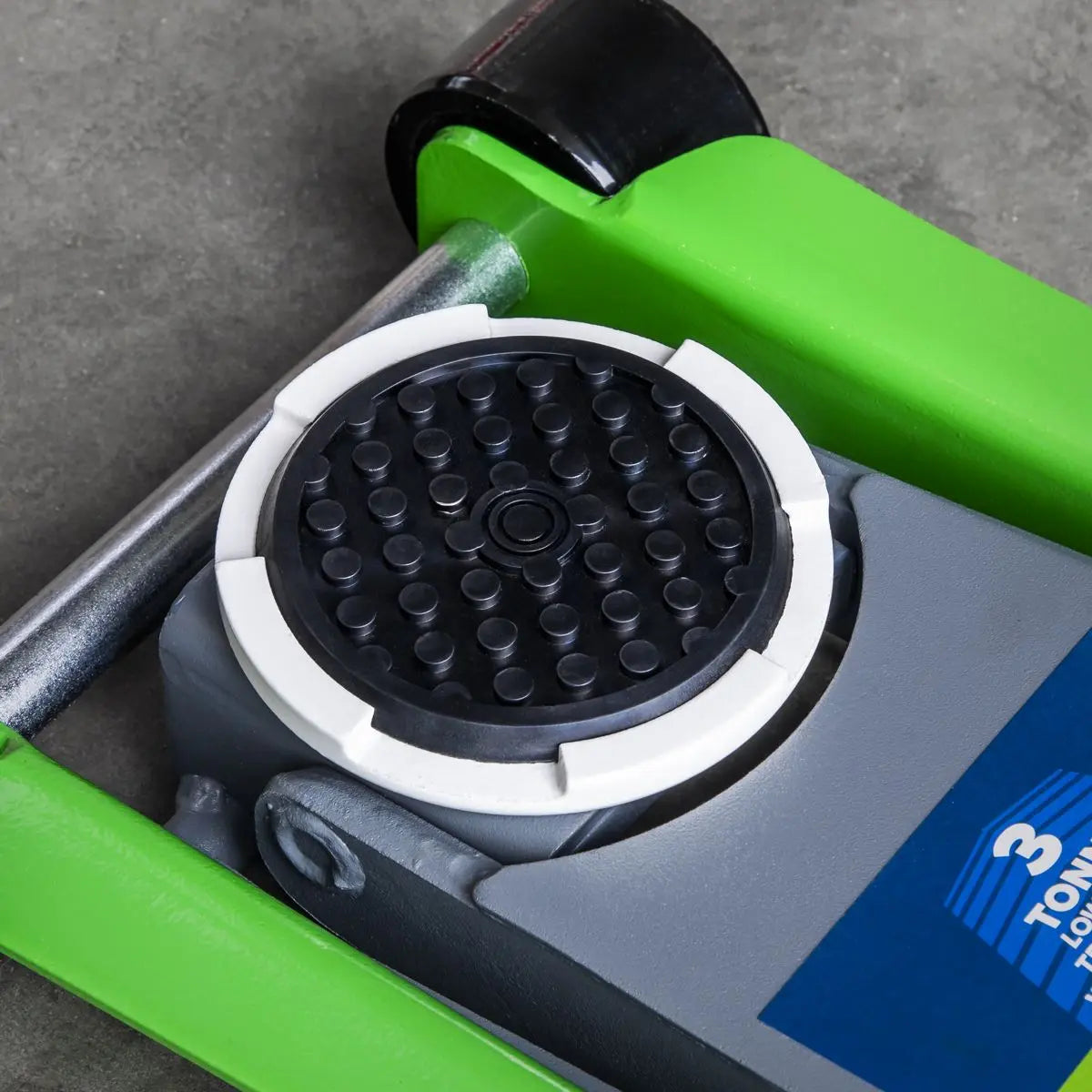 Sealey Low Profile Trolley Jack with Rocket Lift 3 Tonne - Green White Rose Tools