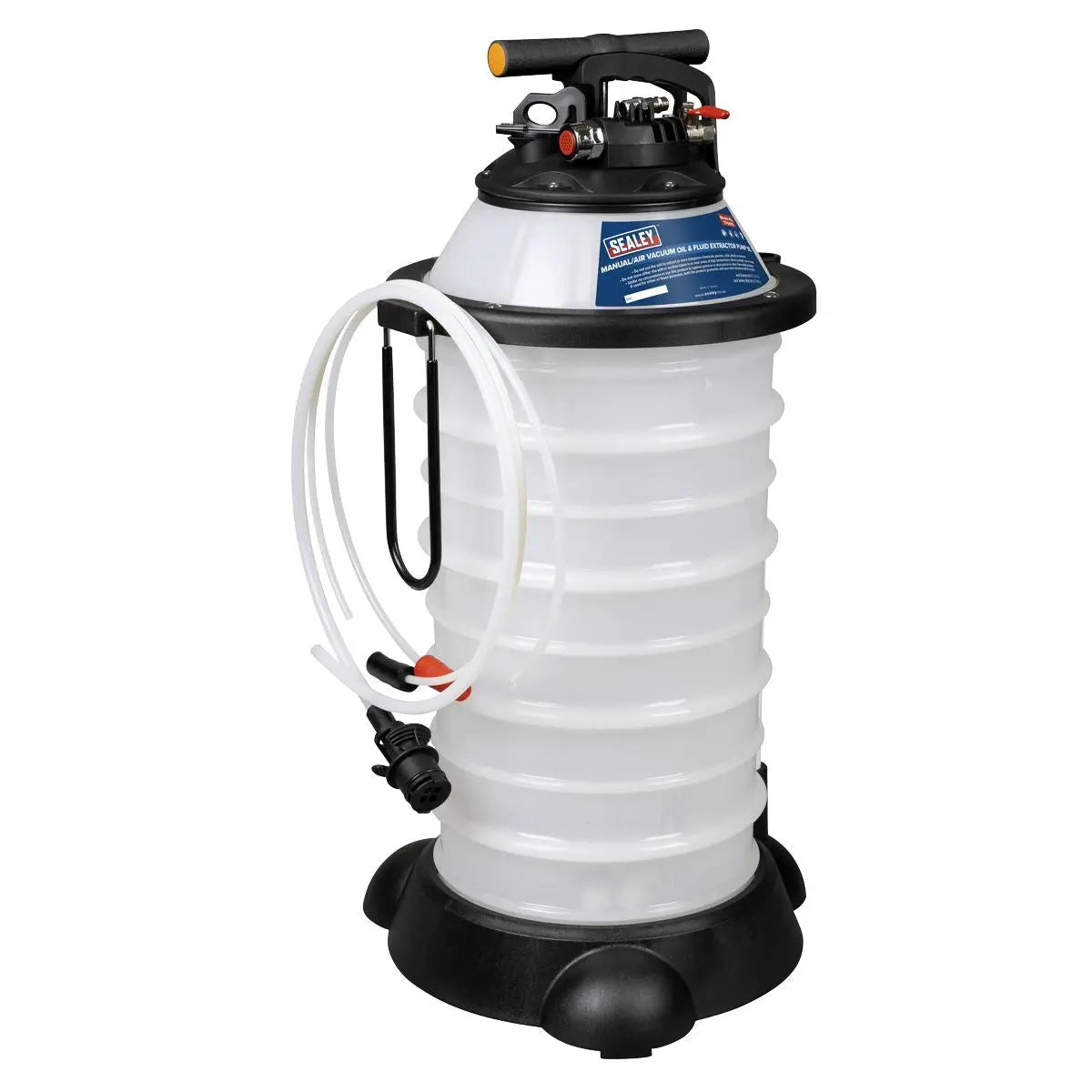 Sealey Manual/Air Vacuum Oil & Fluid Extractor Pump 18L White Rose Tools