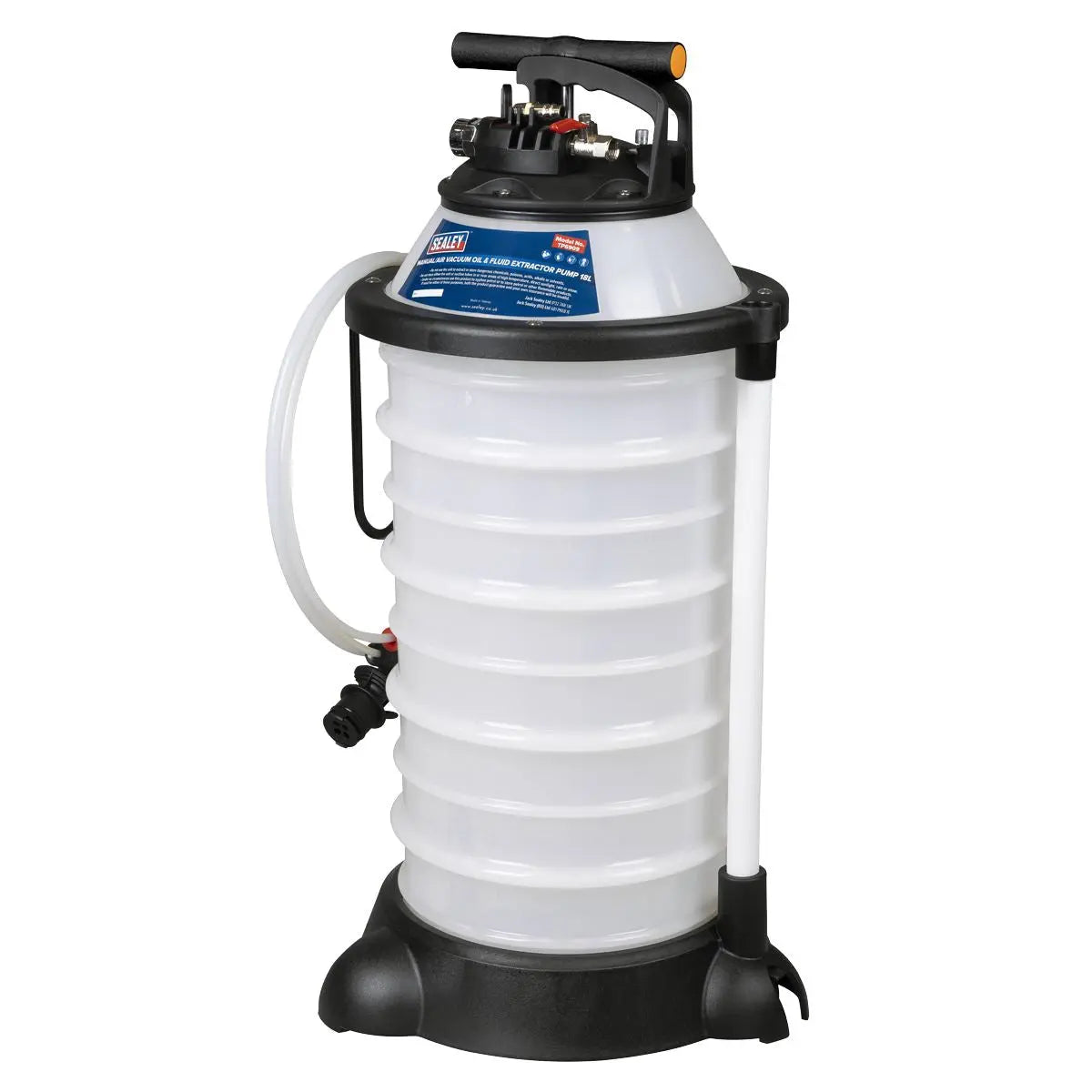 Sealey Manual/Air Vacuum Oil & Fluid Extractor Pump 18L White Rose Tools
