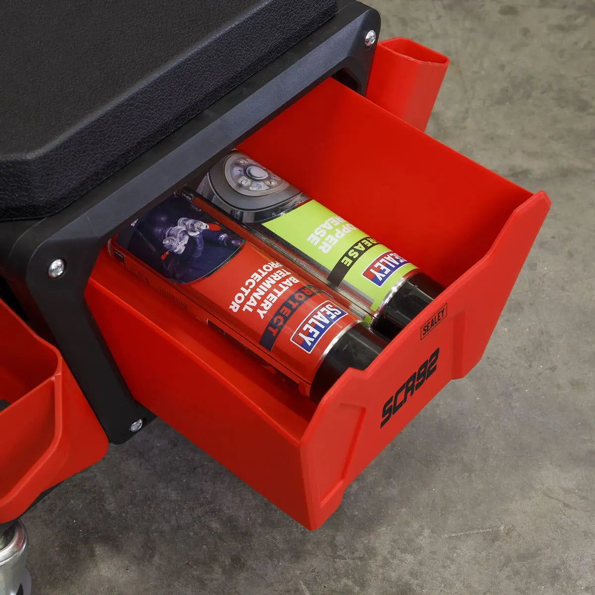 Sealey Mechanic's Detailing Utility Seat White Rose Tools